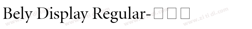 Bely Display Regular字体转换